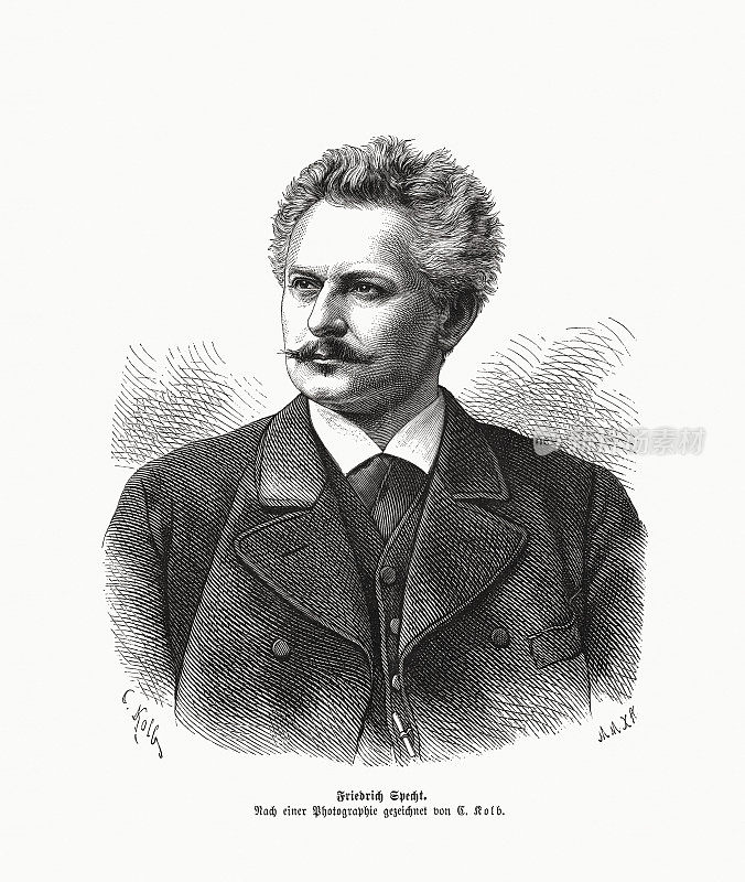 Friedrich Specht(1839-1909)是德国动物画家，1885年出版了木版版画